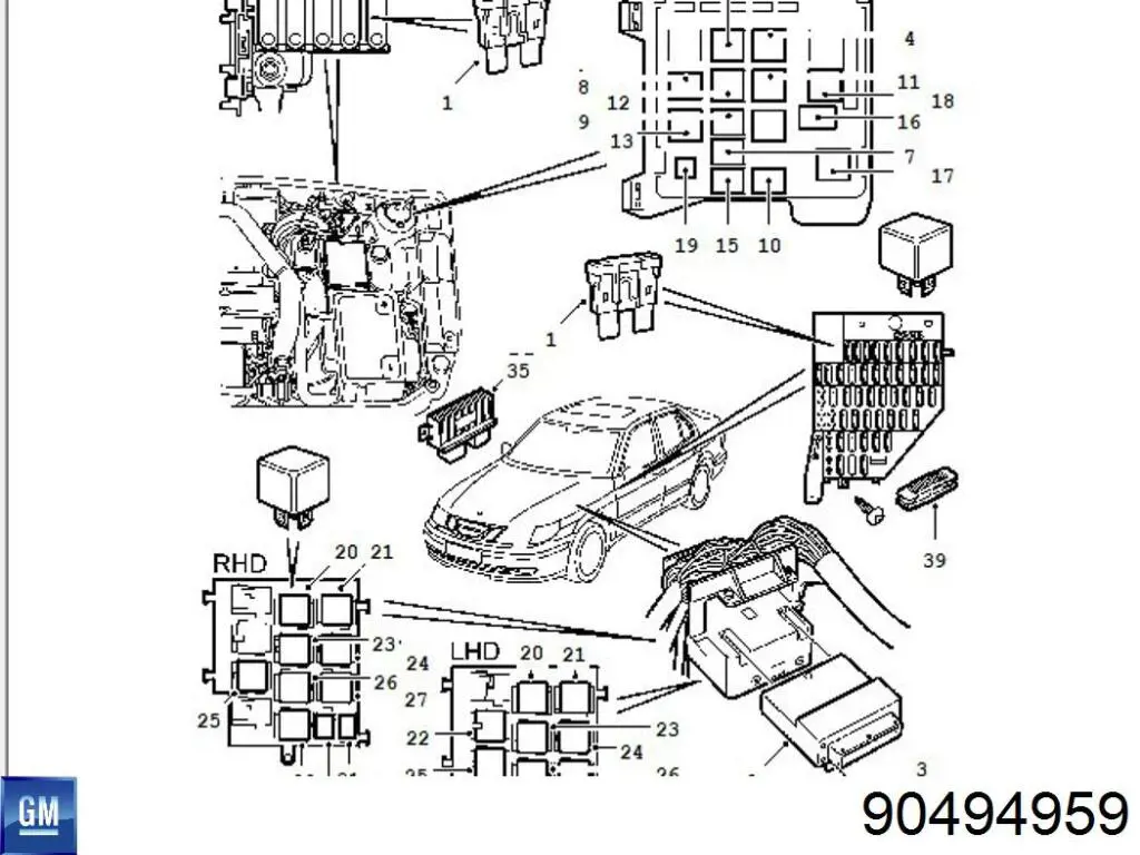 Реле електробензонасосу 90494959 General Motors