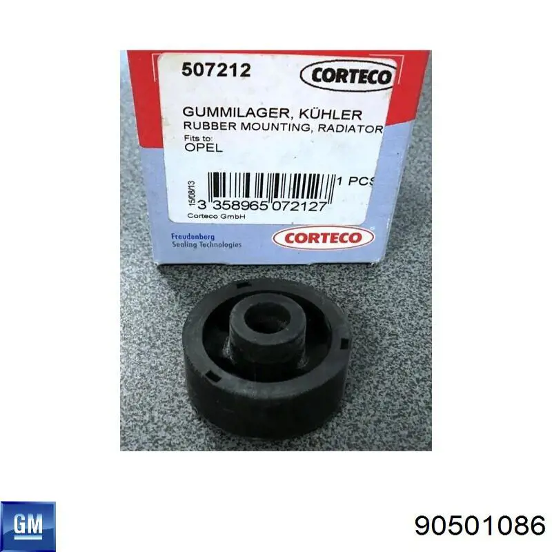 Подушка кріплення радіатора верхня 90501086 General Motors