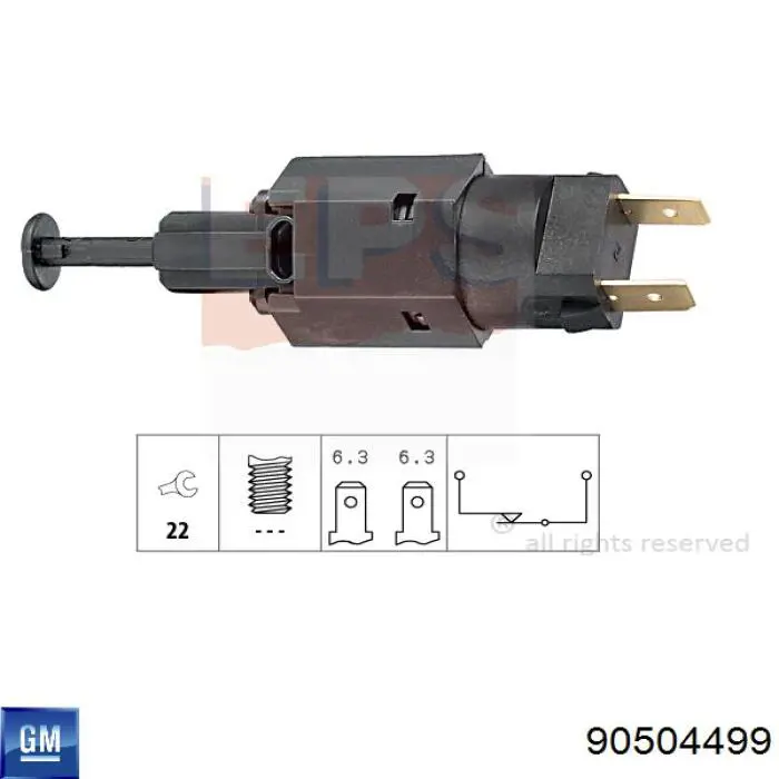 Купити 90504499 General Motors Датчик педалі гальма