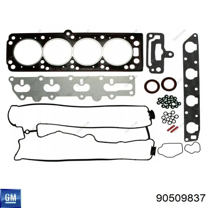 Комплект прокладок двигуна, верхній 90509837 General Motors