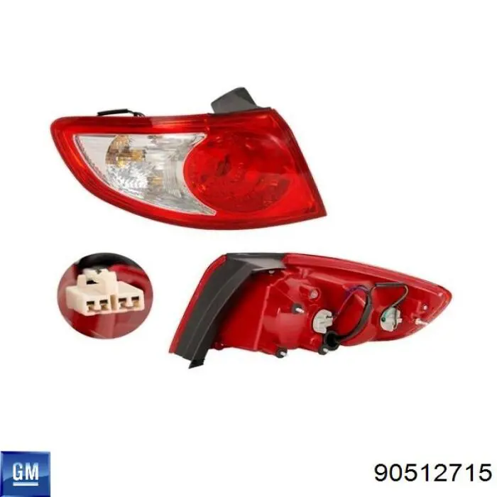90512715 General Motors Задня ліва фара