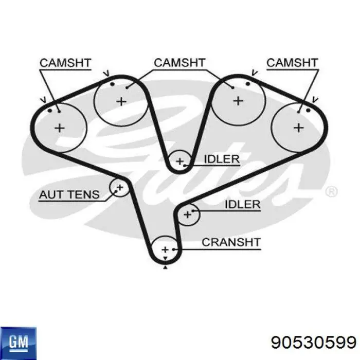 90530599 General Motors Ремінь двигуна