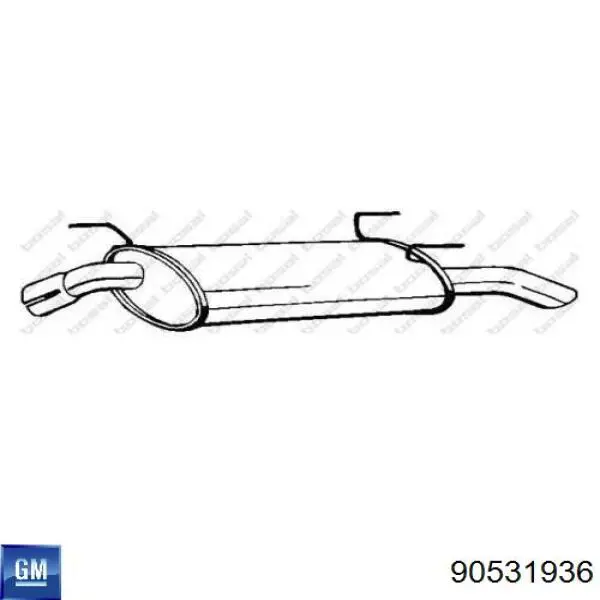 Вихлопна труба General Motors 90531936 ціна, від 40.67 USD