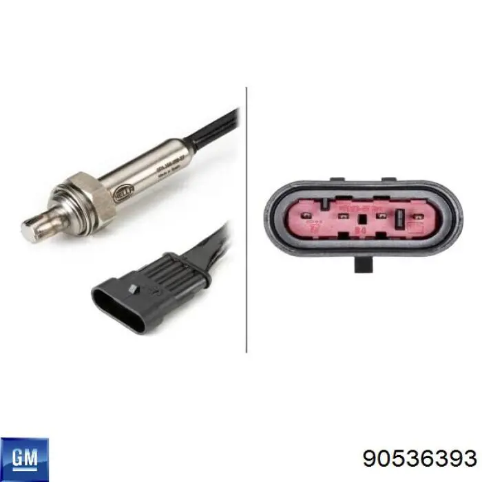 90536393 General Motors Лямбдазонд, датчик кисню до каталізатора