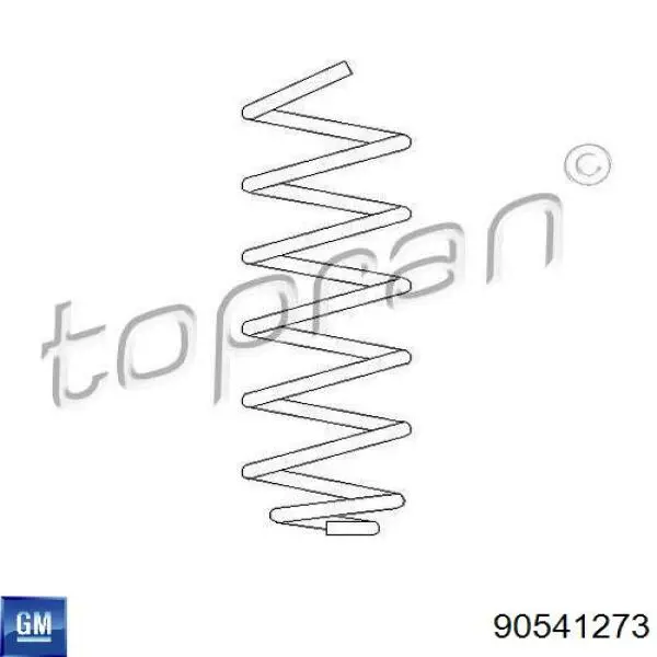 Пружина задня General Motors 90541273 ціна, від 19.02 USD
