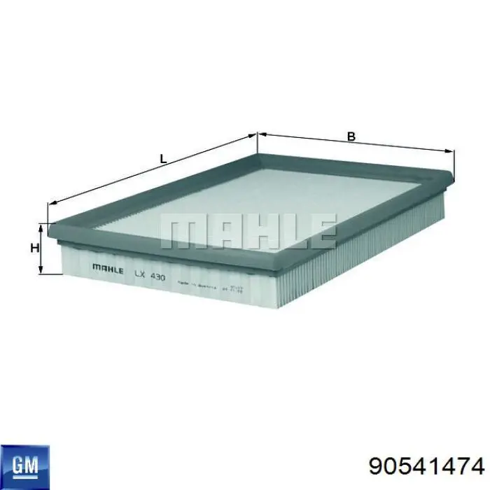 Купити 90541474 General Motors Автомобільний фільтр повітря