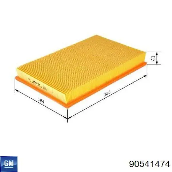 Елемент повітряного фільтра General Motors 90541474 ціна, від 3.82 USD