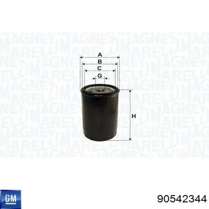 Масляний фільтр 90542344 General Motors