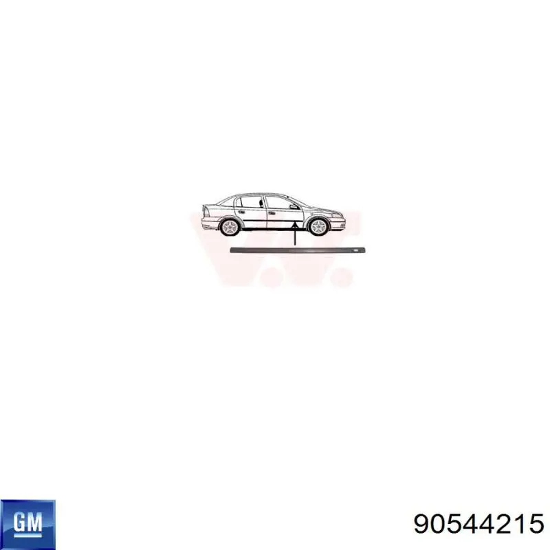 Молдинг передньої правої двері 55080034 Polcar