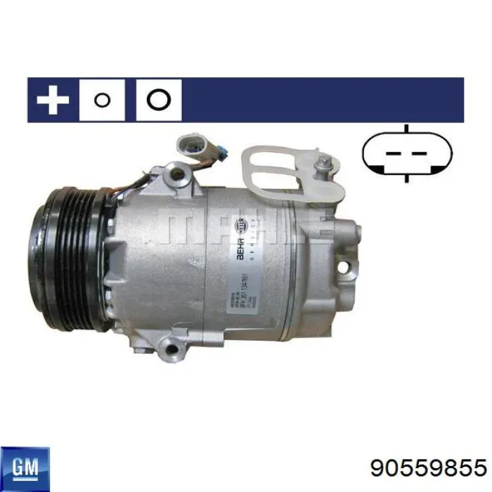 Компресор системи кондиціювання General Motors 90559855 ціна, від 234.16 USD