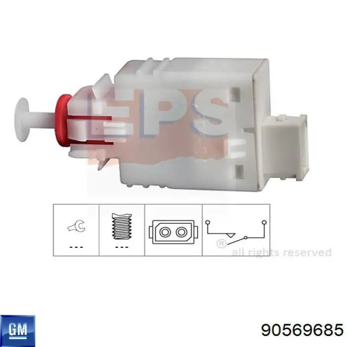 Купити 90569685 General Motors Датчик педалі гальма