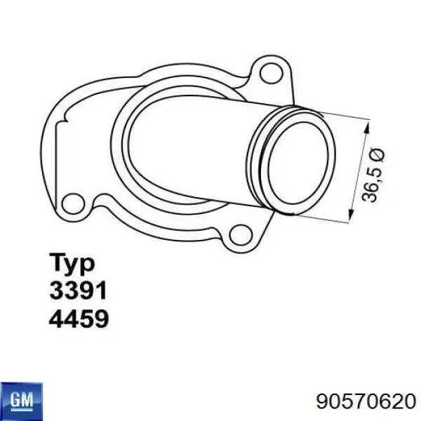 Автомобільний термостат General Motors 90570620 ціна, від 15.42 USD