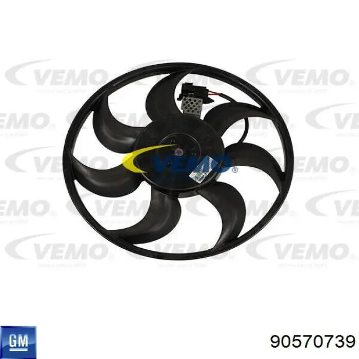 Купити 90570739 General Motors Електровентилятор охолодження в зборі (двигун + крильчатка)