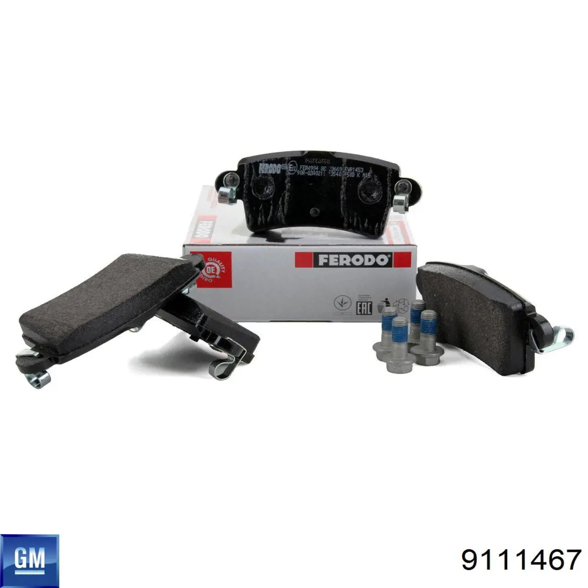 Задні гальмівні колодки 9111467 General Motors