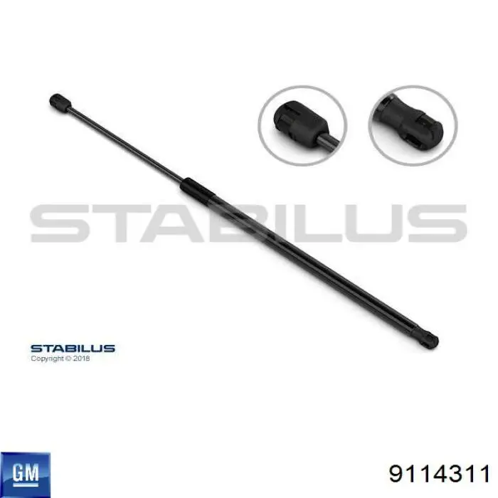 Амортизатор двері задньої General Motors 9114311 ціна, від 7.40 USD