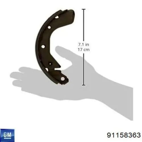 Колодки гальмові задні, барабанні General Motors 91158363 ціна, від 16.33 USD
