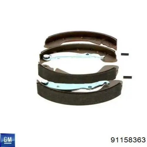 Колодки гальмові задні, барабанні 91158363 General Motors