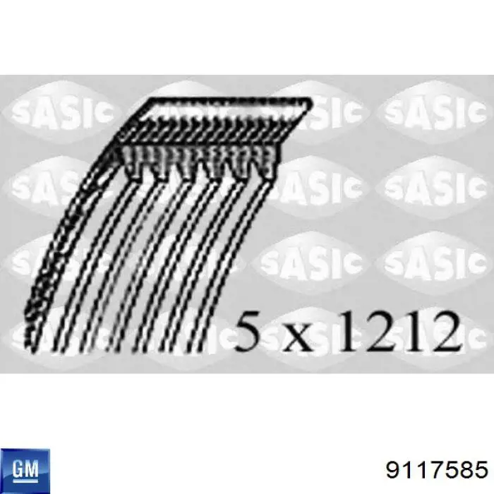 9117585 General Motors Поліклиновий ремінь