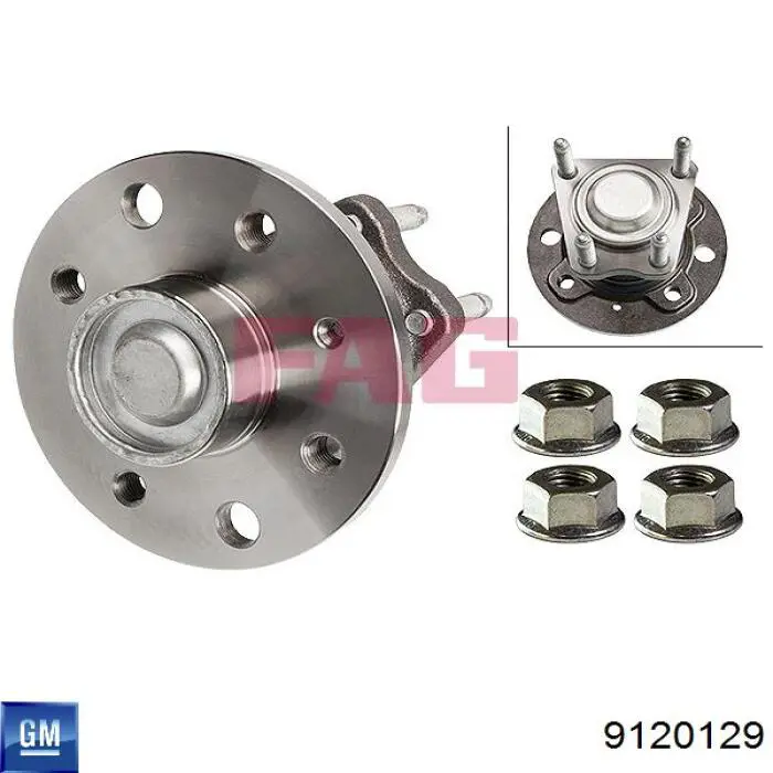 Маточини задніх коліс General Motors 9120129 ціна, від 52.63 USD