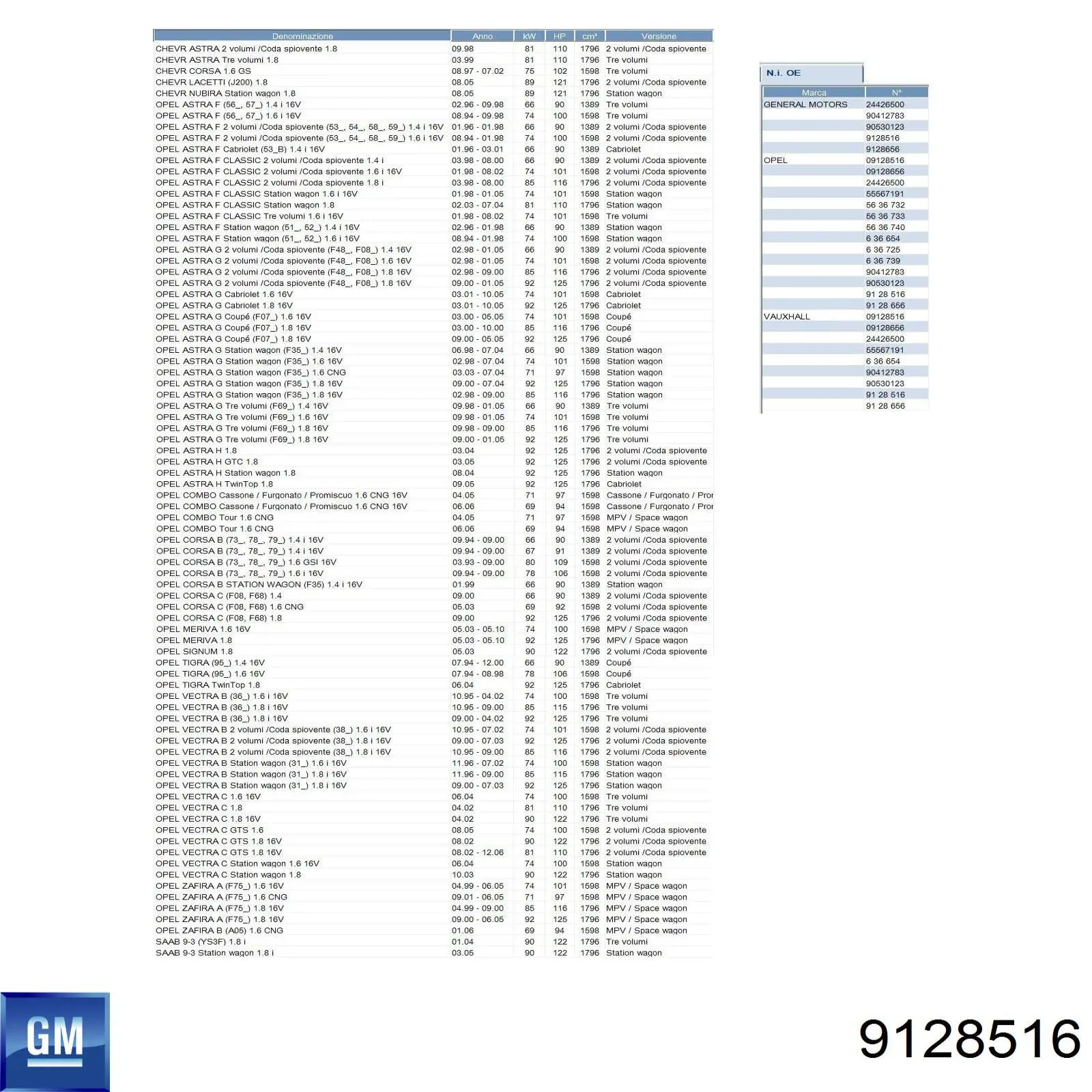 Натягувач ременя ГРМ General Motors 9128516 ціна, від 25.60 USD