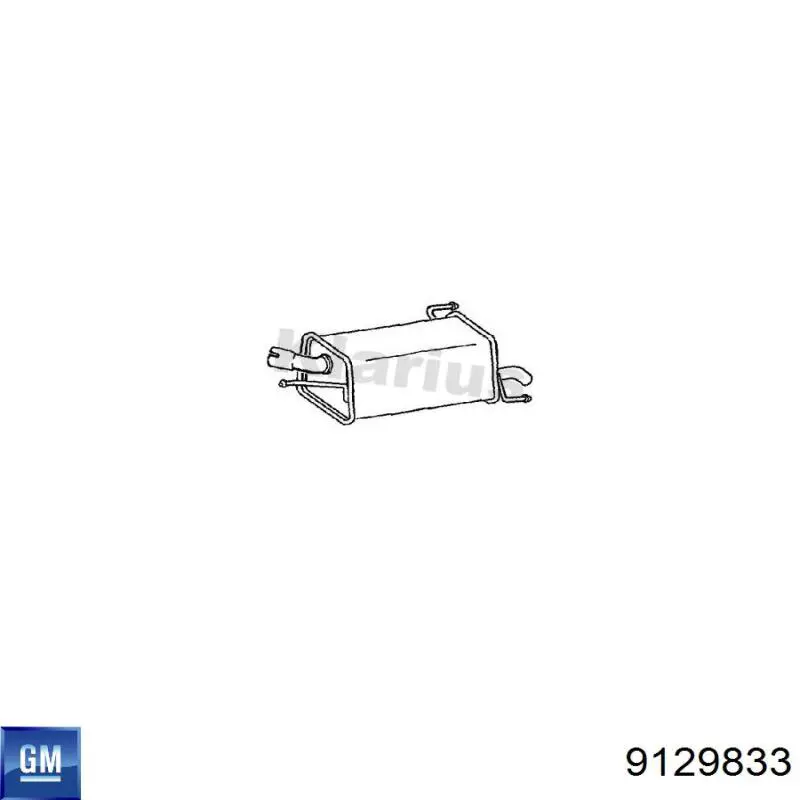 Купити 9129833 General Motors Глушник вихлопних газів кінцевий