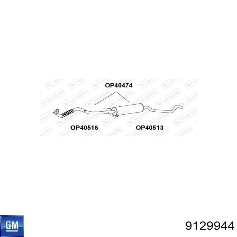 Купити 9129944 General Motors Вихлоп