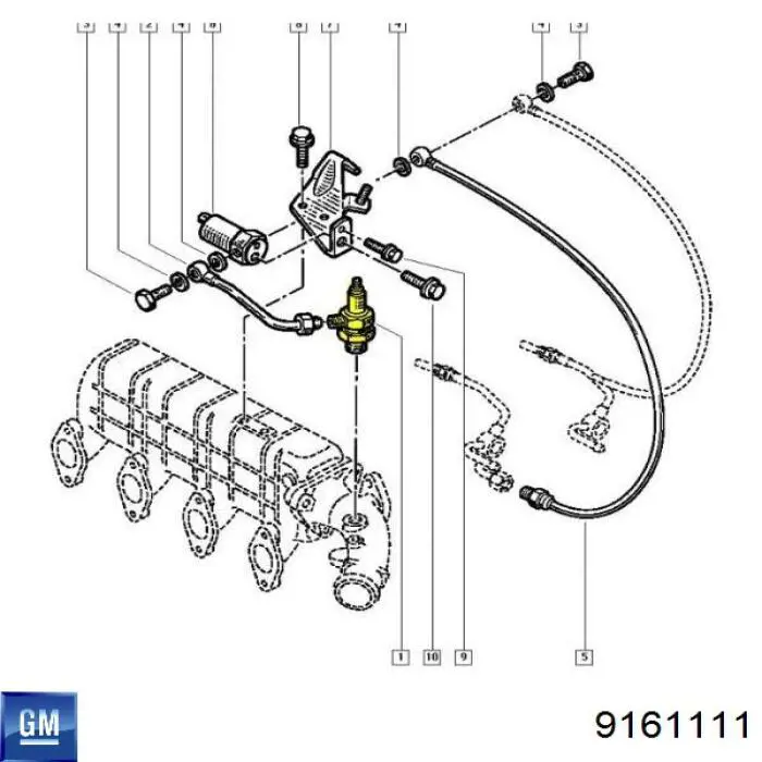 9161111 General Motors Свічки розжарювання