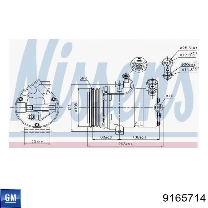 9165714 General Motors Компресор холодоагенту