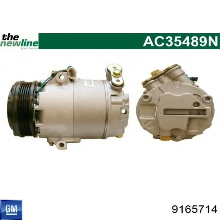 Компресор системи кондиціювання General Motors 9165714 ціна, від 170.99 USD