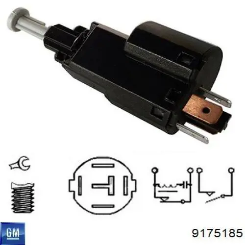 Купити 9175185 General Motors Датчик педалі гальма