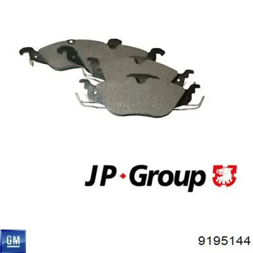 Передні тормозні колодки 9195144 General Motors