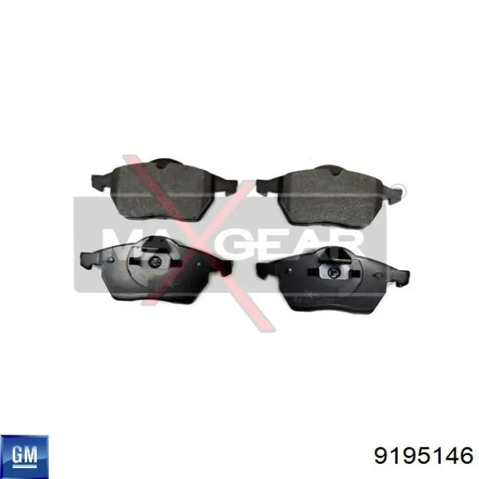 Гальмівні колодки General Motors 9195146 ціна, від 22.26 USD