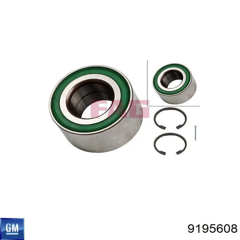 Купити 9195608 General Motors Підшипник ступиці передньої