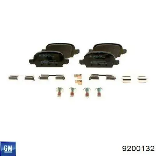 9200132 General Motors Колодки гальмівні задні, дискові