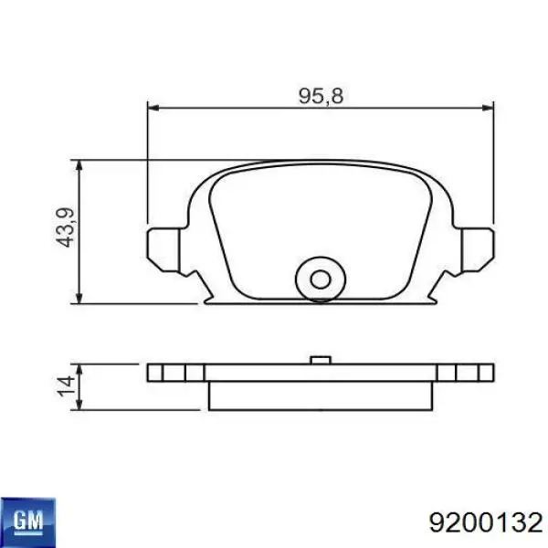 Задні гальмівні колодки General Motors 9200132 ціна, від 13.57 USD