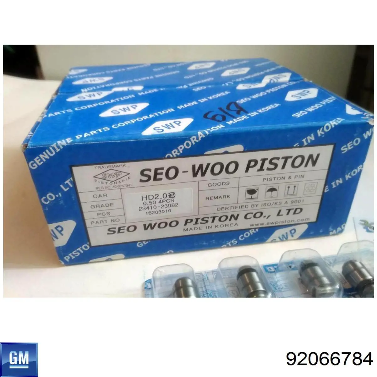 Поршень з пальцем без кілець, 2-й ремонт (+0,50) General Motors 92066784 ціна, від 93.13 USD