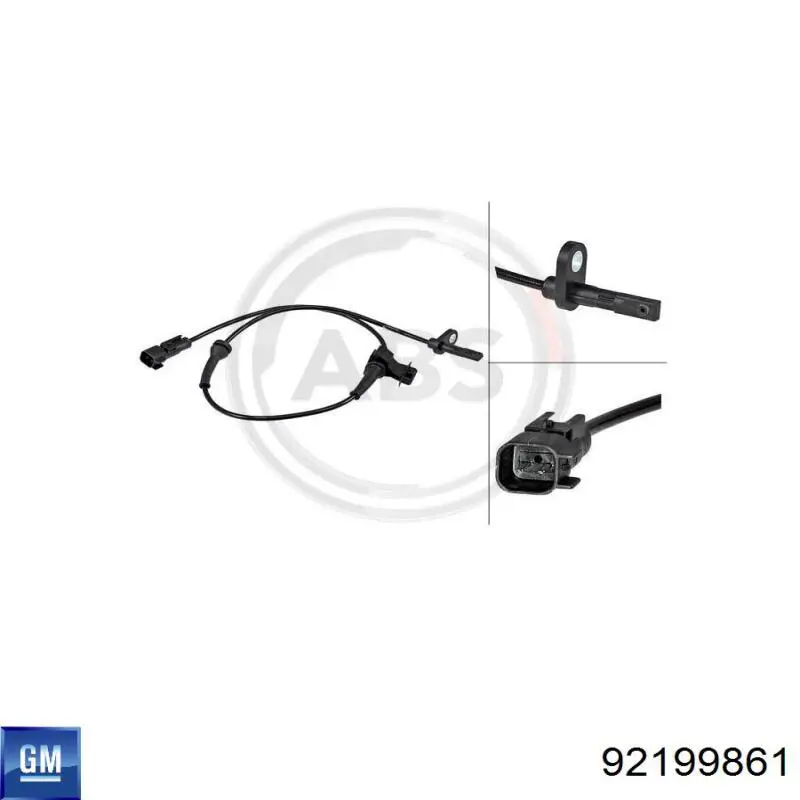 Датчик ABS передній General Motors 92199861 ціна, від 23.27 USD