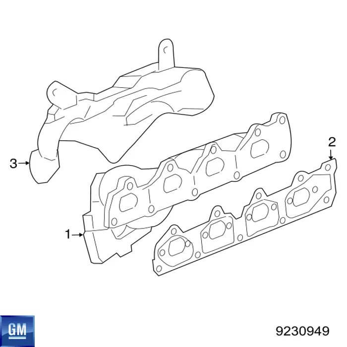 Прокладка колектора 9230949 General Motors