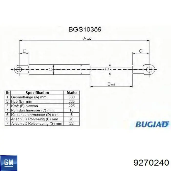 6521AS Polcar Стійка капота