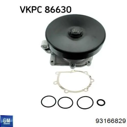 Помпа охолодження General Motors 93166829 ціна, від 44.50 USD