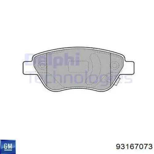 Купити 93167073 General Motors Колодки гальмівні передні, дискові