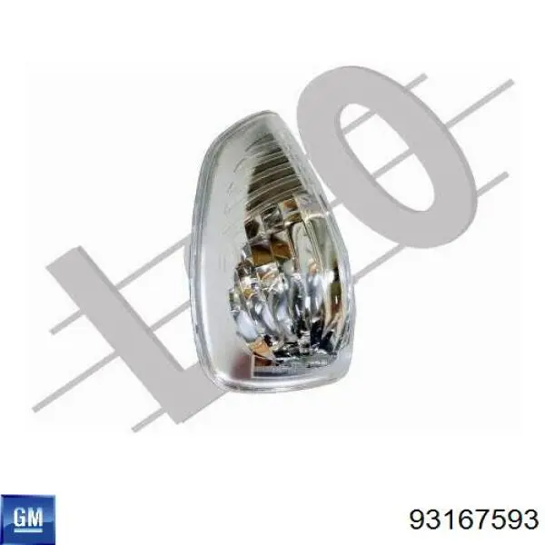 Купити 93167593 General Motors Бічне дзеркало заднього виду ліве