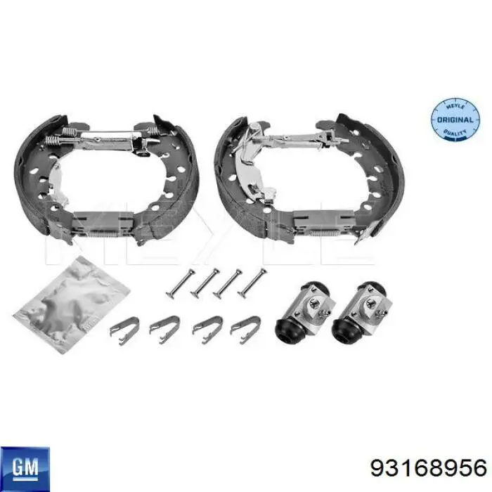 93168956 General Motors Колодки гальмівні задні, барабанні