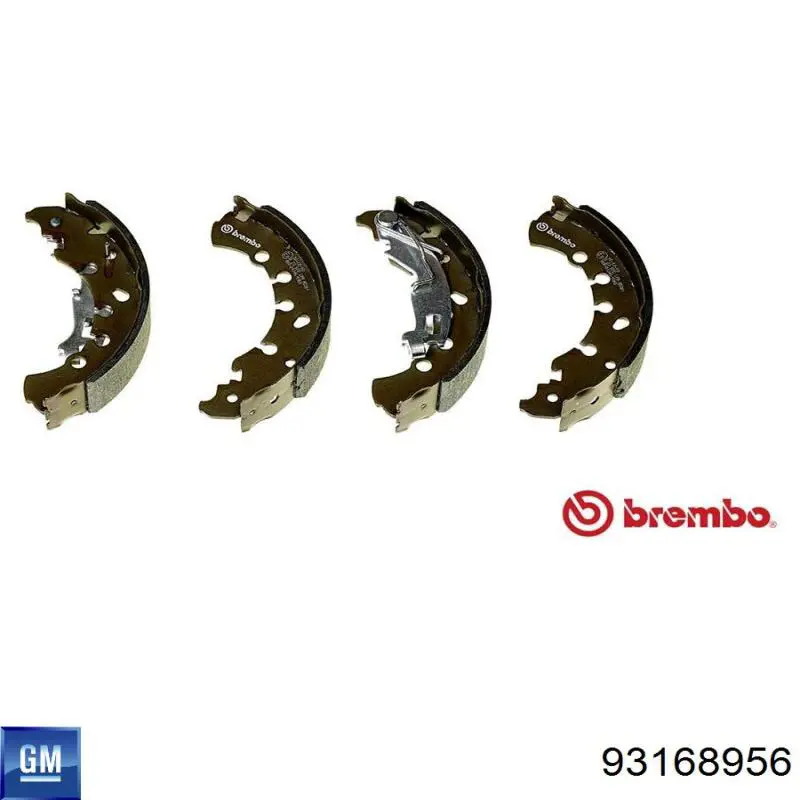 Колодки гальмові задні, барабанні General Motors 93168956 ціна, від 22.26 USD