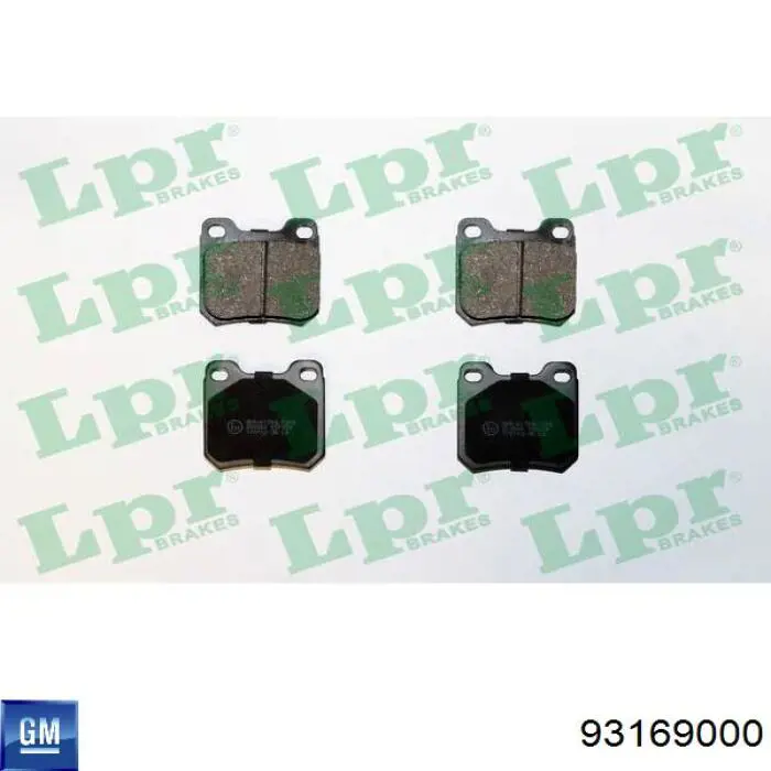 Задні гальмівні колодки General Motors 93169000 ціна, від 17.02 USD