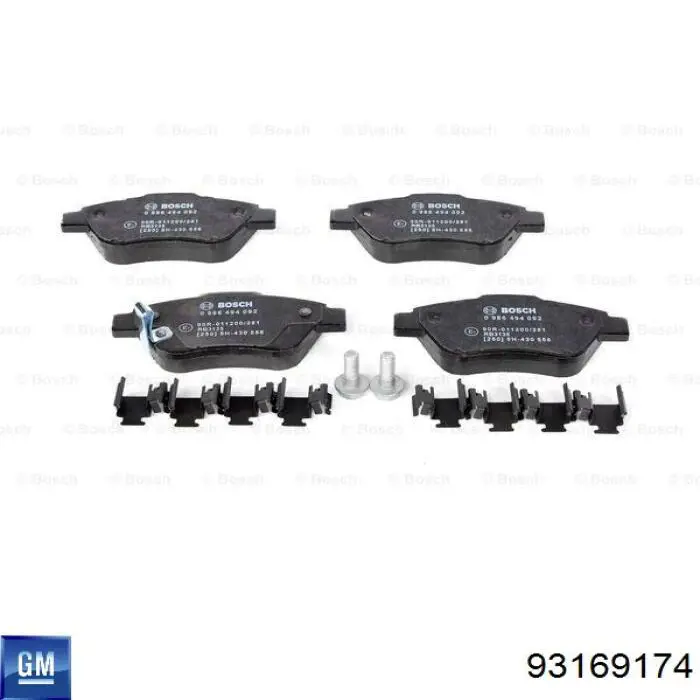 Купити 93169174 General Motors Колодки гальмівні передні, дискові