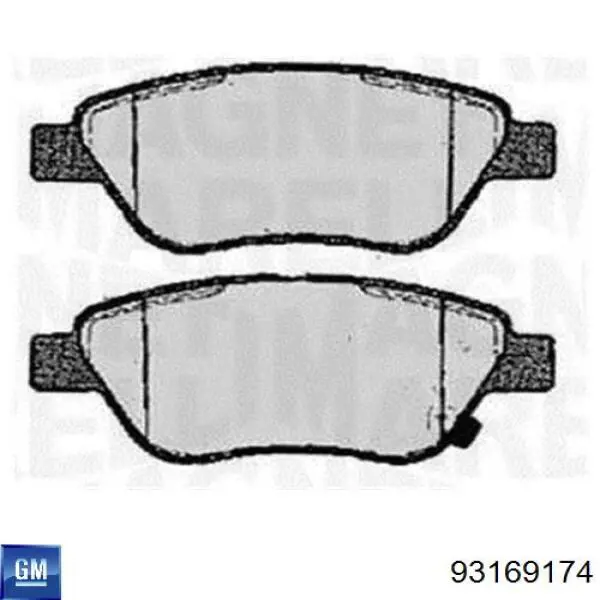 93169174 General Motors Передні гальмівні колодки