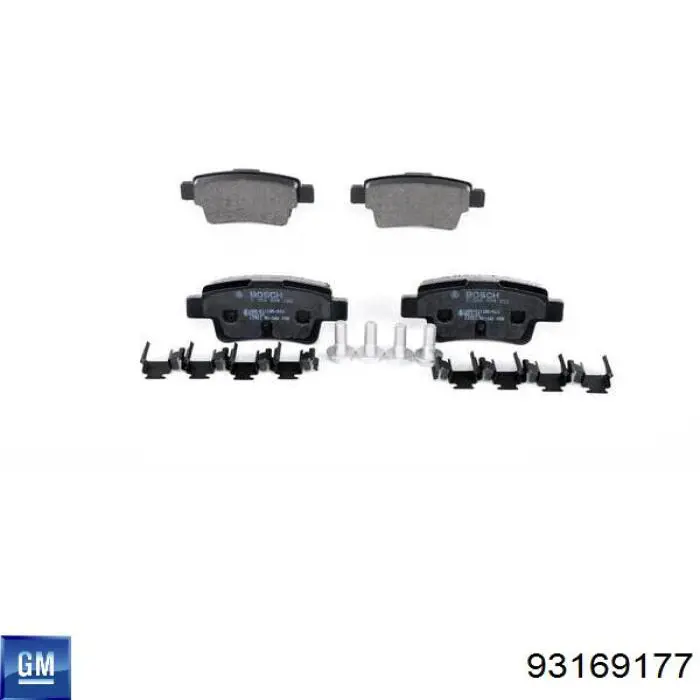 Купити 93169177 General Motors Задні колодки