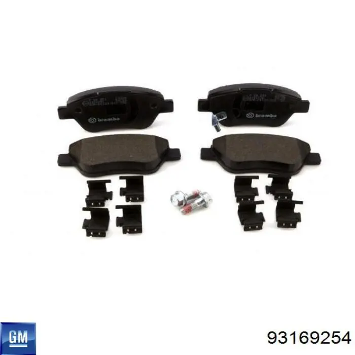 93169254 General Motors Передні гальмівні колодки