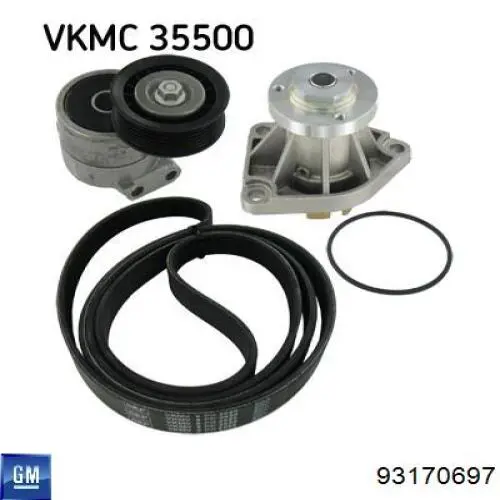 Помпа охолодження General Motors 93170697 ціна, від 35.13 USD